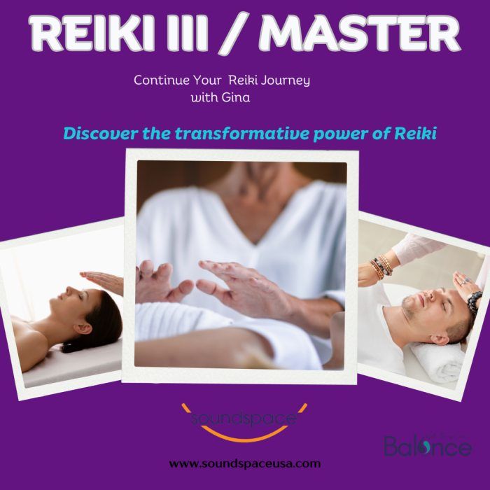 Reiki III with Gina Armstrong with Sound Space USA