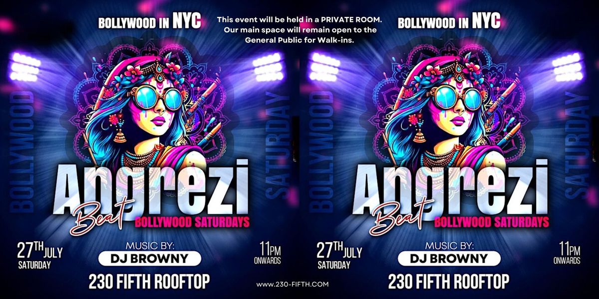 NYC BOLLYWOOD SATURDAY FT. DJ BROWNY