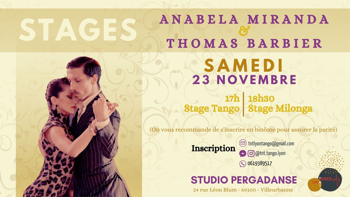 STAGES avec Anabela & Thomas