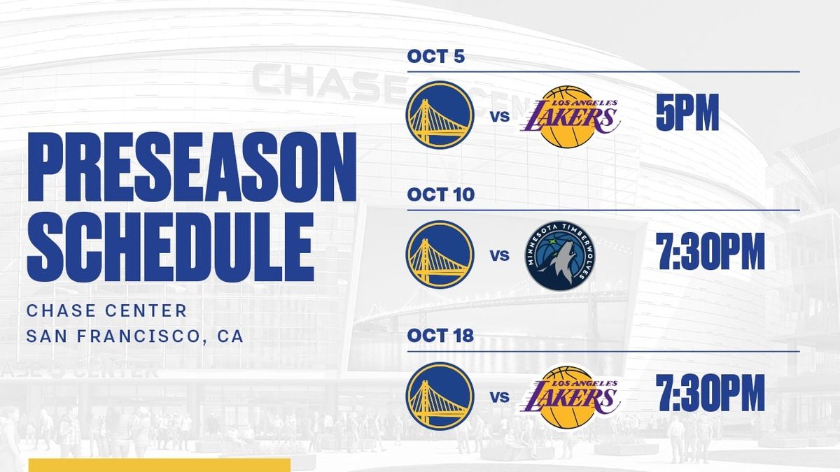 Preseason - Golden State Warriors at Los Angeles Lakers Tickets