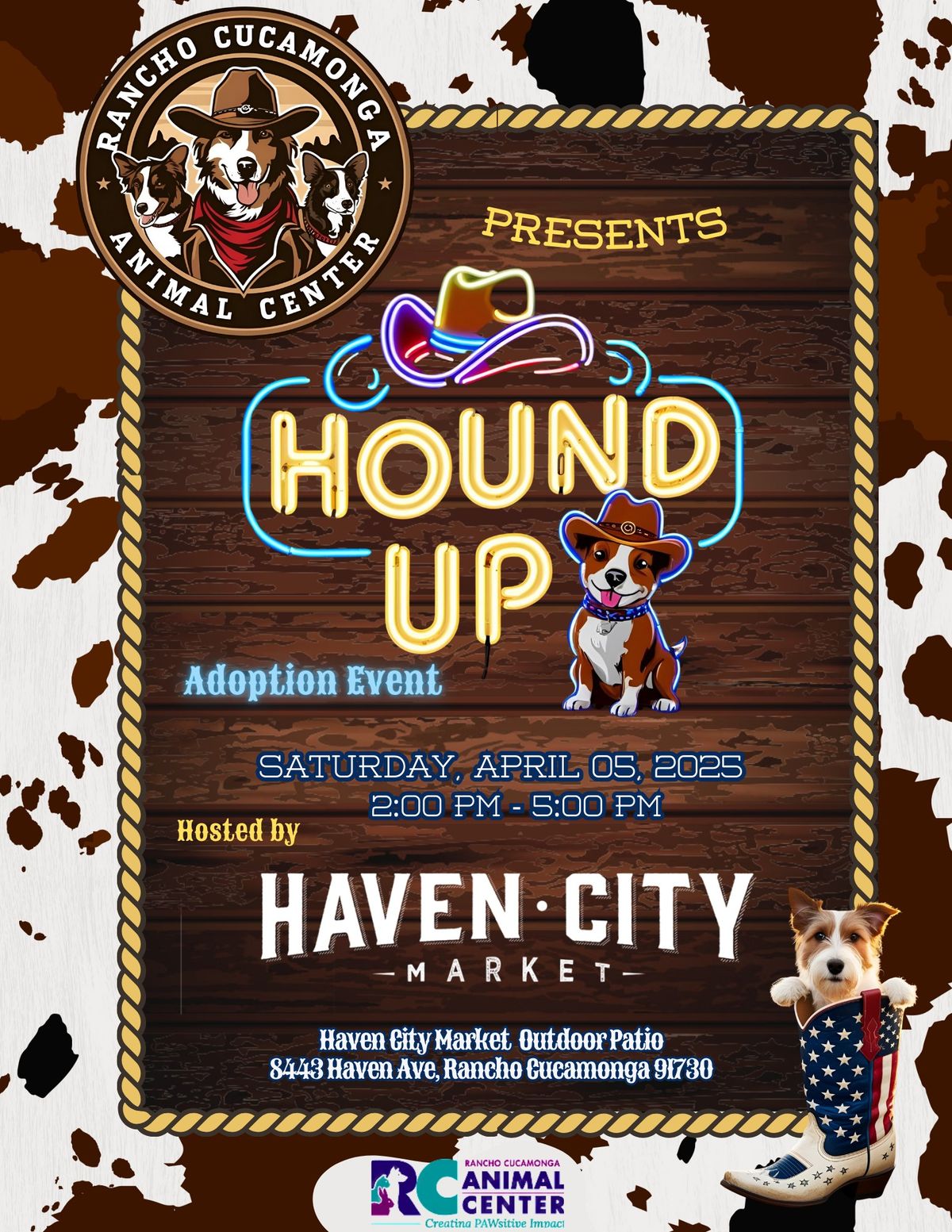 Hound Up Adoption Event at Haven City Market