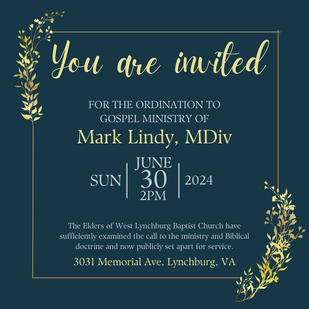 Ordination Service for Mark Lindy, MDiv