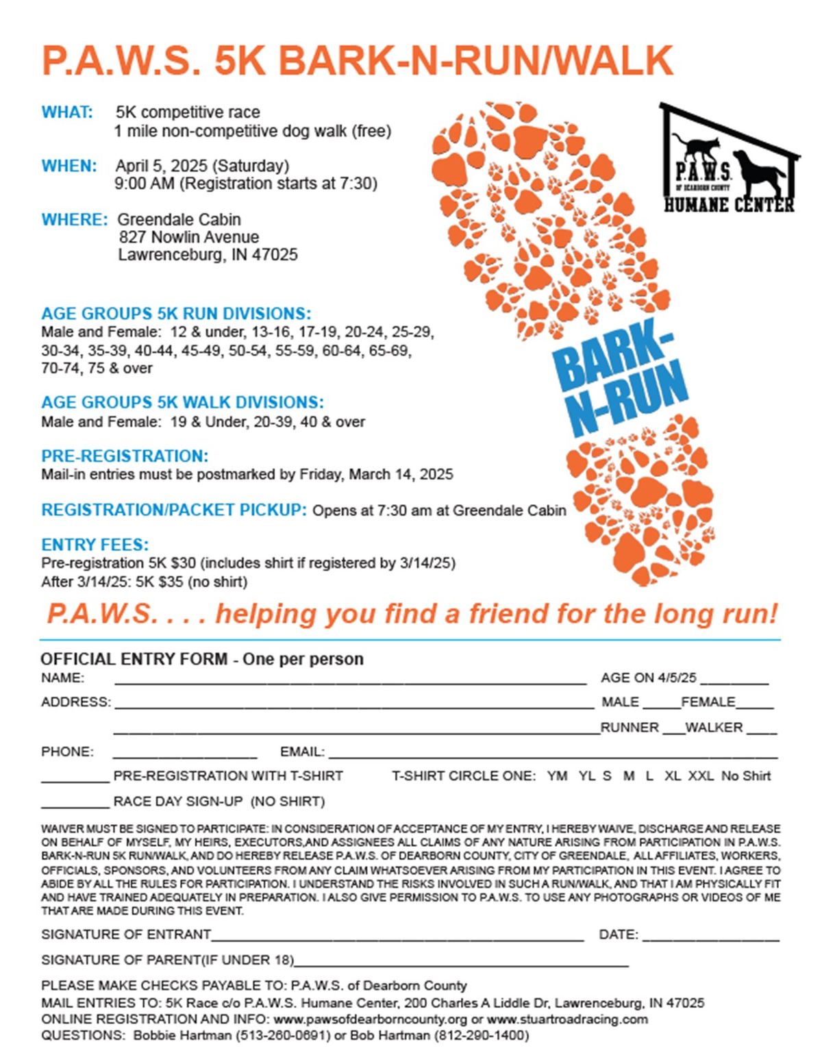 P.A.W.S 5K Bark-N-Run\/Walk