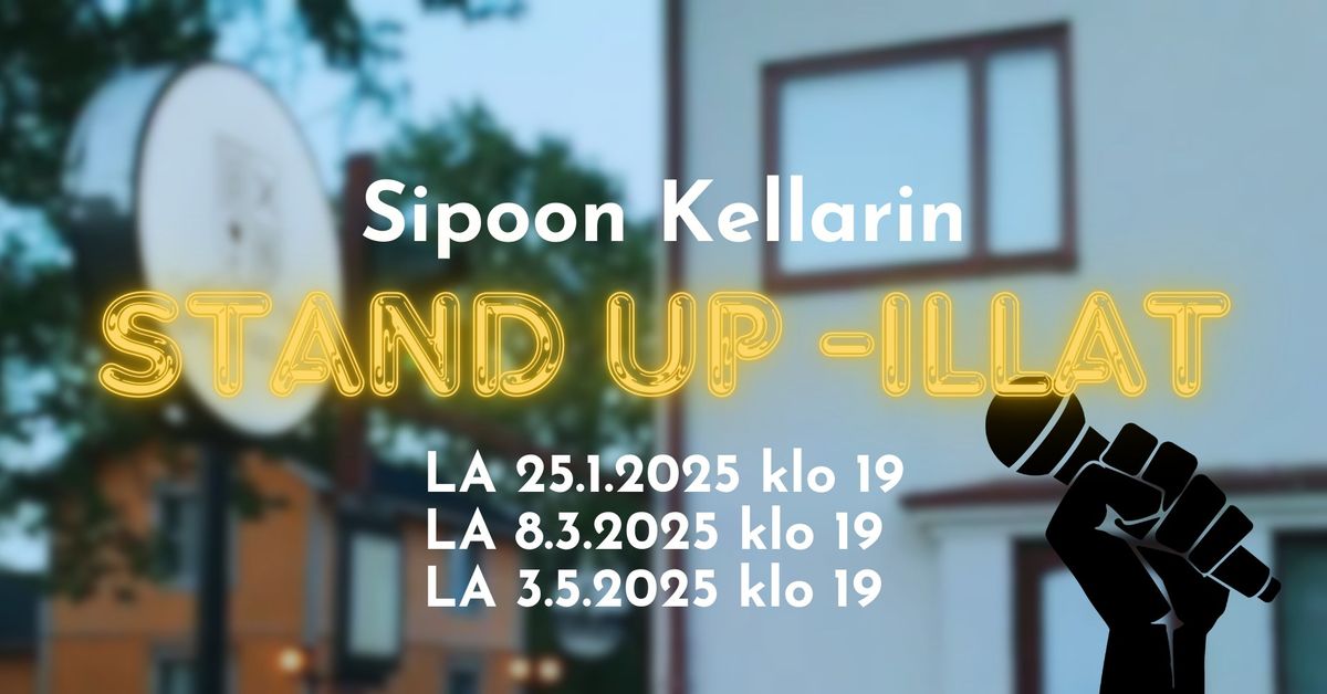 Sipoon kellarin stand up -ilta 25.1.2025