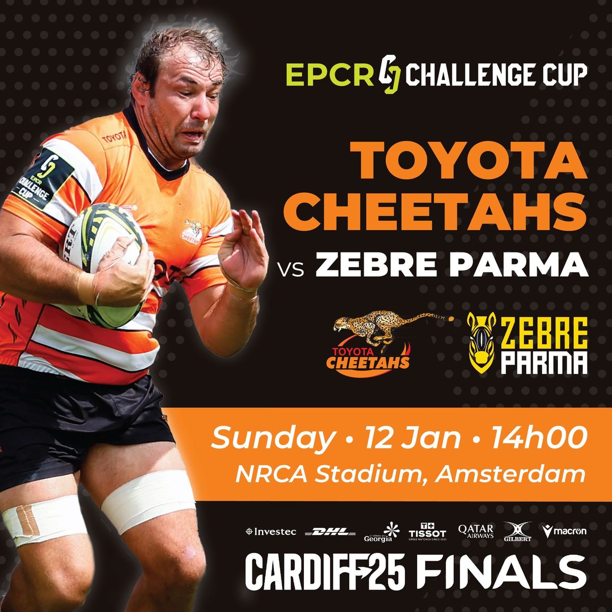 Toyota Cheetahs vs Zebre Parma (EPCR CHALLENGE CUP)