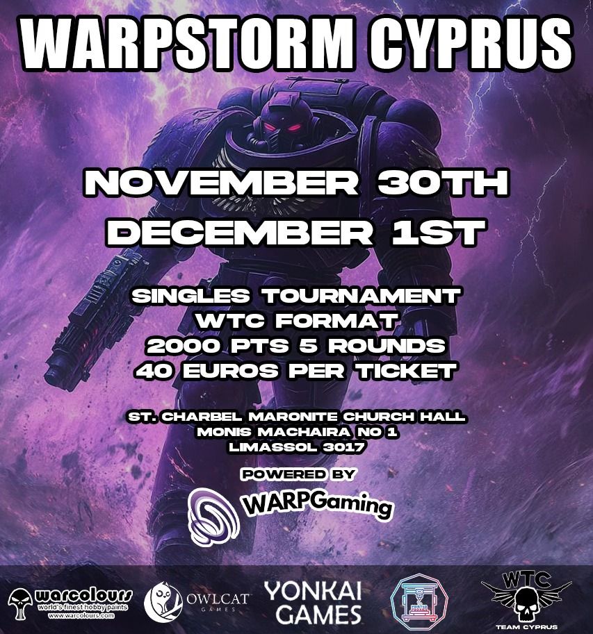 WARPSTORM Warhammer 40k Tournament