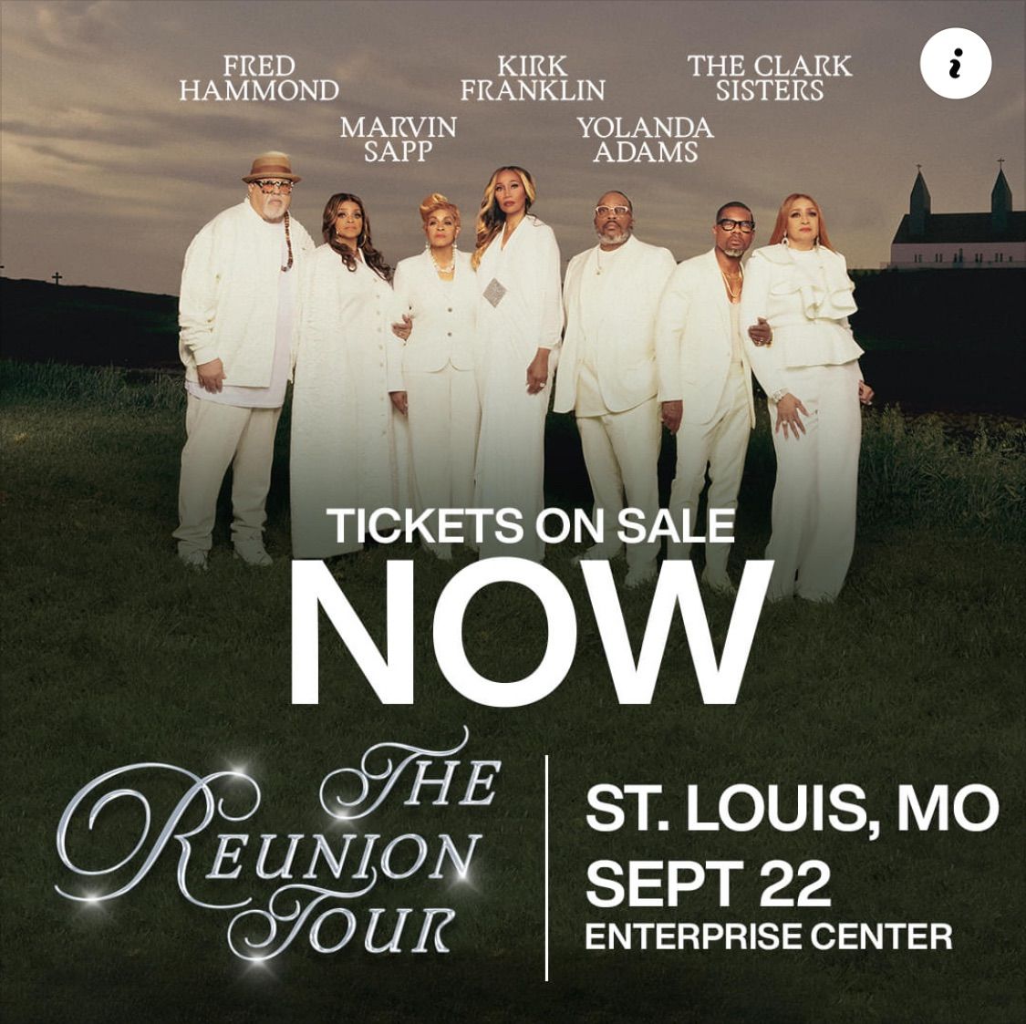 Kirk Franklin with Yolanda Adams, Marvin Sapp, Clark Sisters, and Fred Hammond