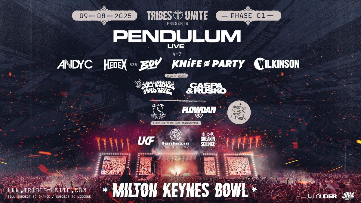 Tribes Unite: Pendulum Live at Milton Keynes Bowl w\/ Andy C. Hedex b2b Bou, Wilkinson & many more