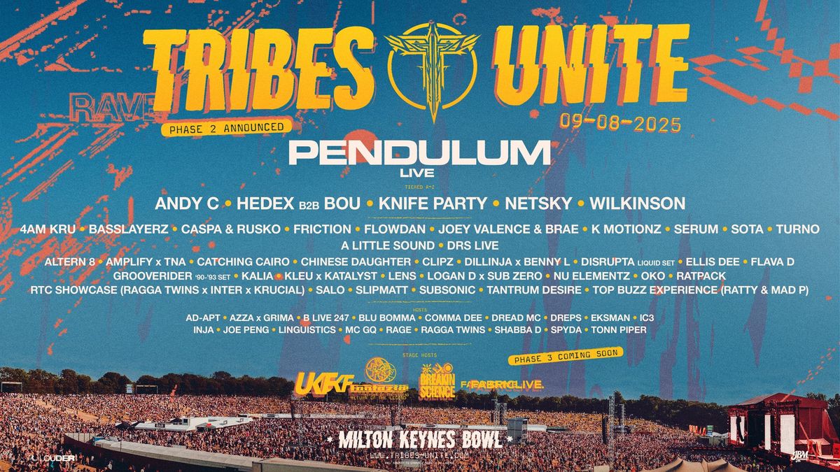 Tribes Unite: Pendulum Live at Milton Keynes Bowl w\/ Andy C. Hedex b2b Bou, Wilkinson & many more