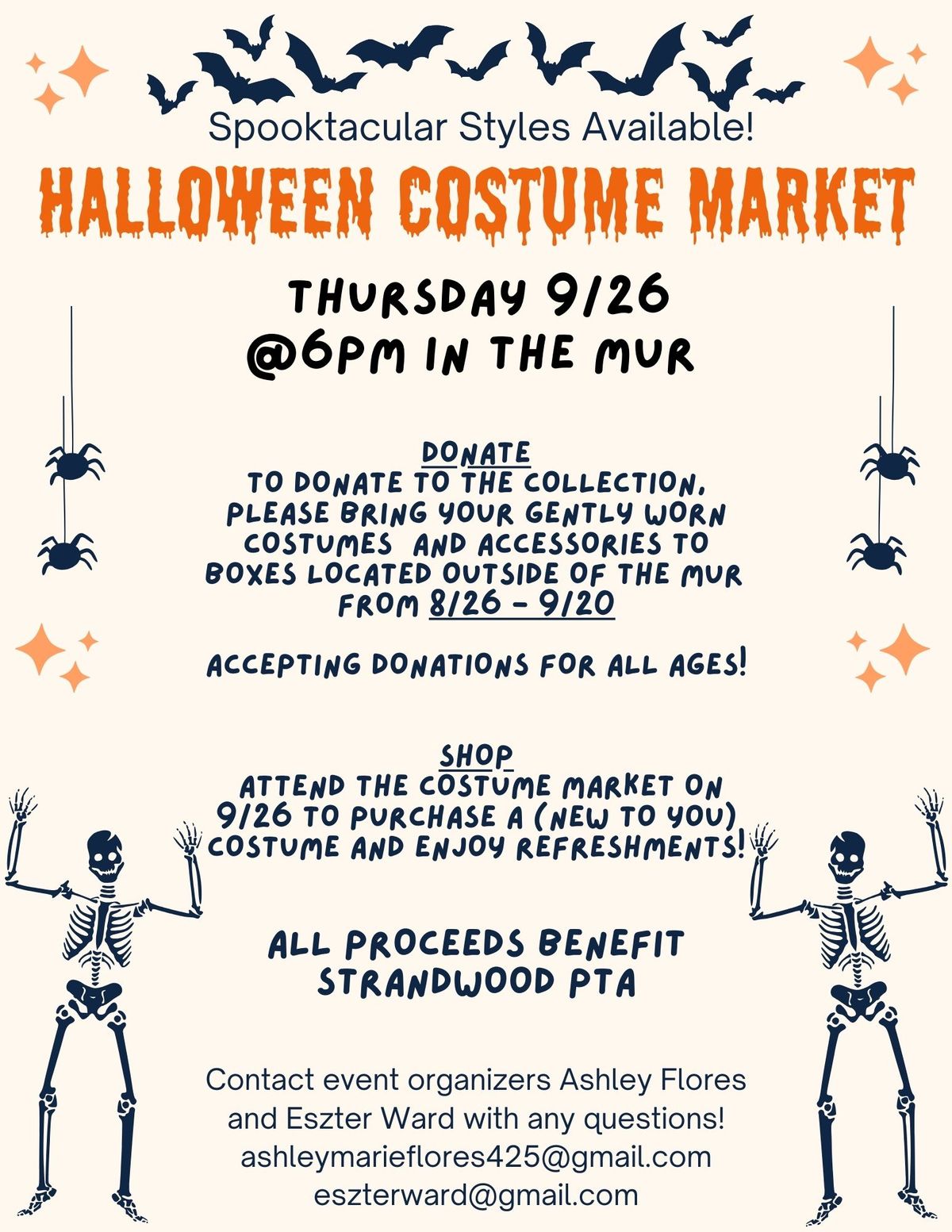 Halloween Costume Market - Spooktacular Styles to Benefit Strandwood PTA