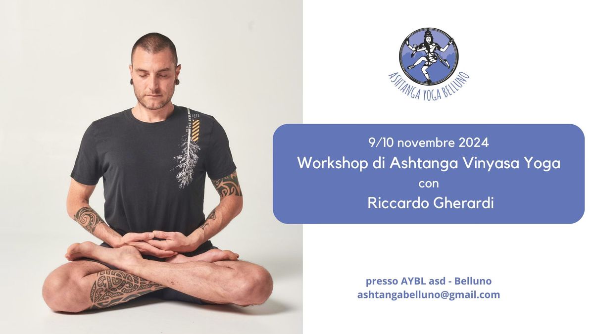 Ashtanga Vinyasa Yoga workshop con Riccardo Gherardi