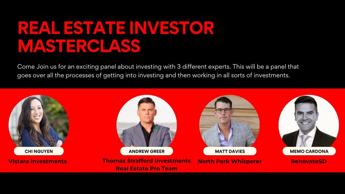 Real Estate Investor Masterclass Panel!