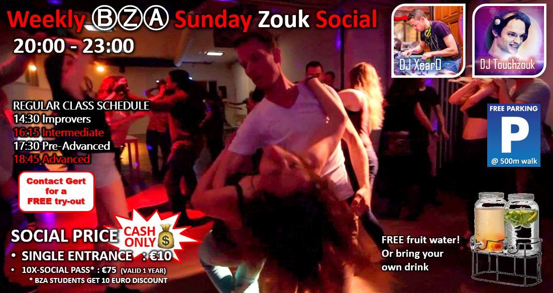 BZA Sunday Zouk Social - OCT 27 - Your Weekly Zouk Vitamins!