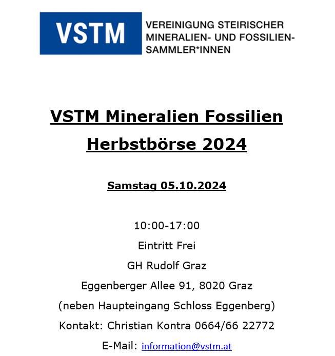 Mineralien und Fossilien VStM Herbstb\u00f6rse in Graz