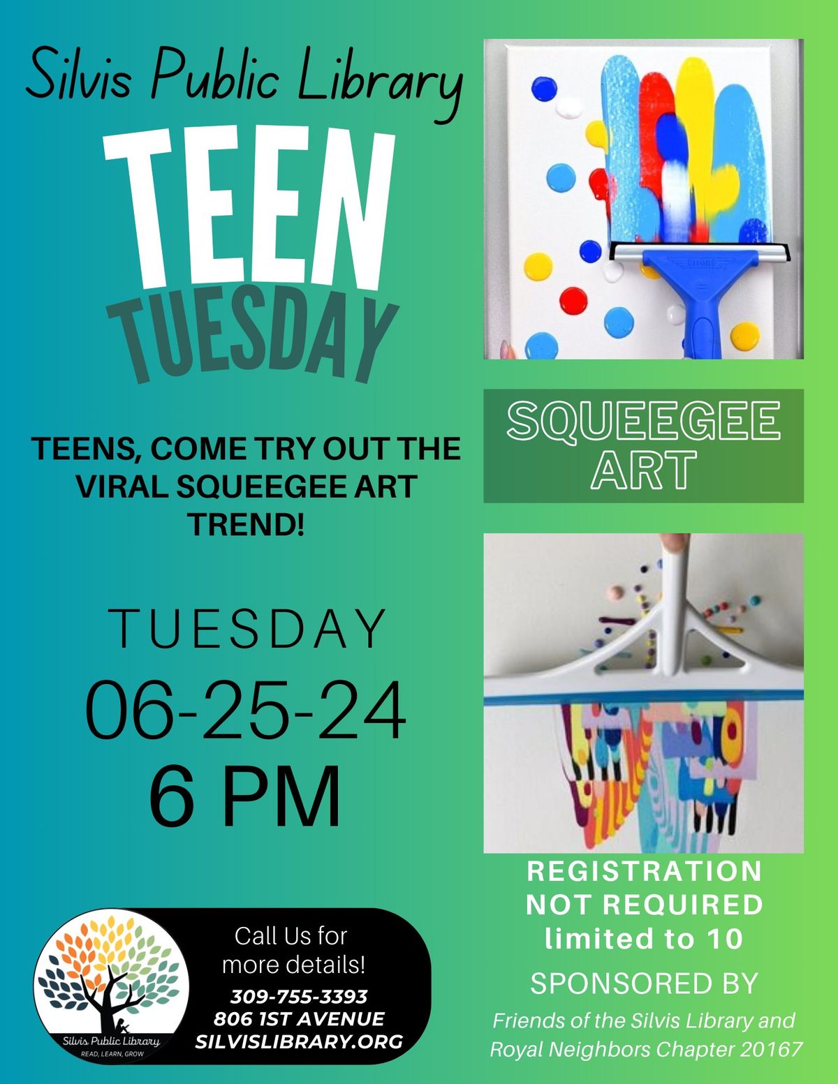 Teen Tuesday: Squeegee Art