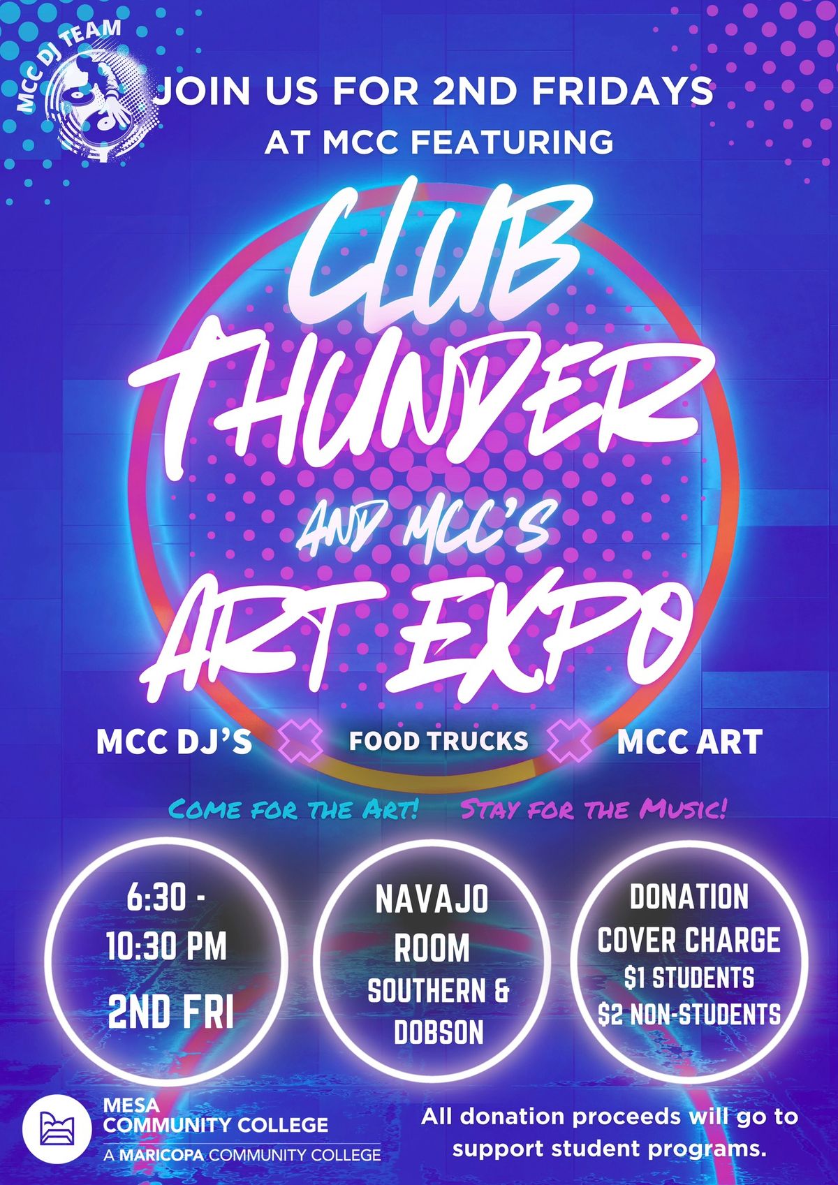 Second Friday on Campus Feat. Club Thunder and art expo 