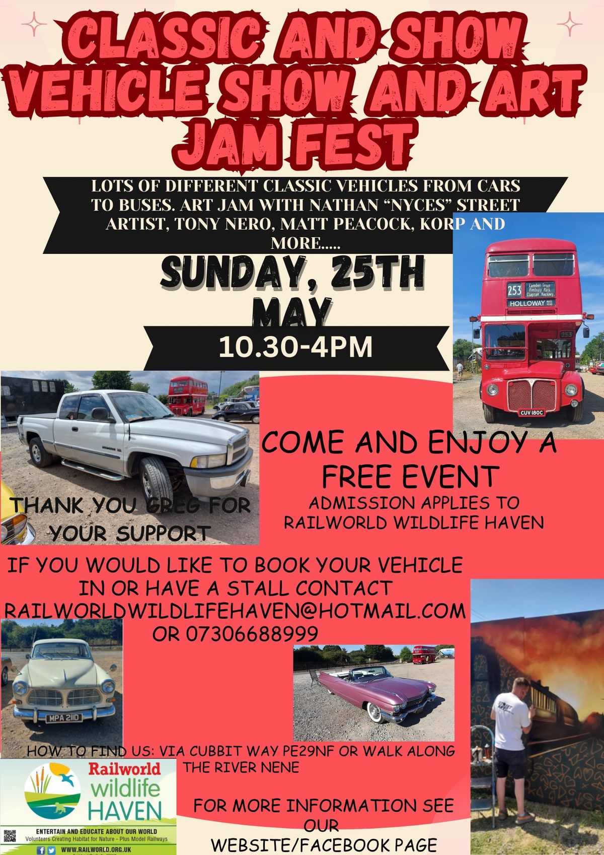 Classic and Show vehicle show with Art Jam