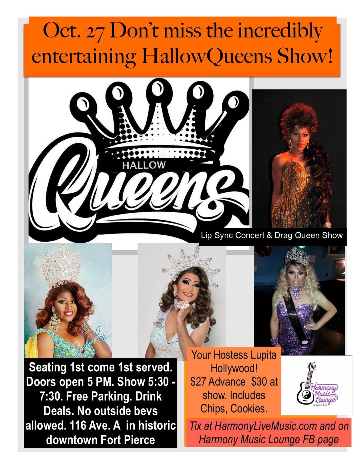 HALLOWQUEENS - Fun Concert, Show, Theatrical Entertainment - Drag Queens