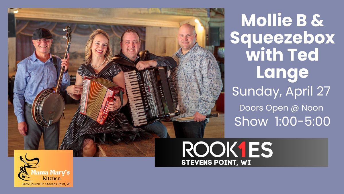 Mollie B & Squeezbox with Ted Lange at Rookies