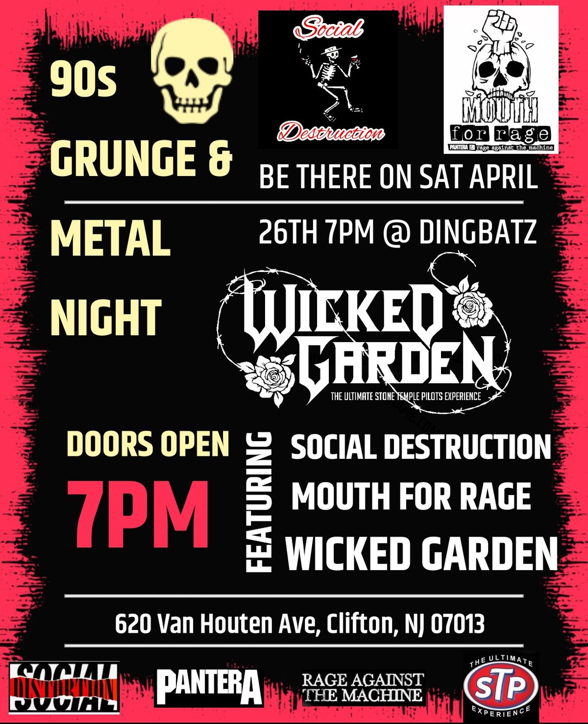 Wicked Garden (STP) \/ Mouth For Rage (RATM\/Pantera) \/ Social Destruction (Social Distortion)