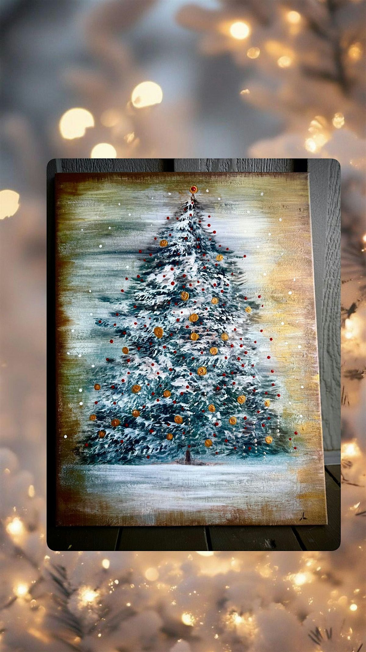 Deck the Halls Ladies: Festive Tree painting!