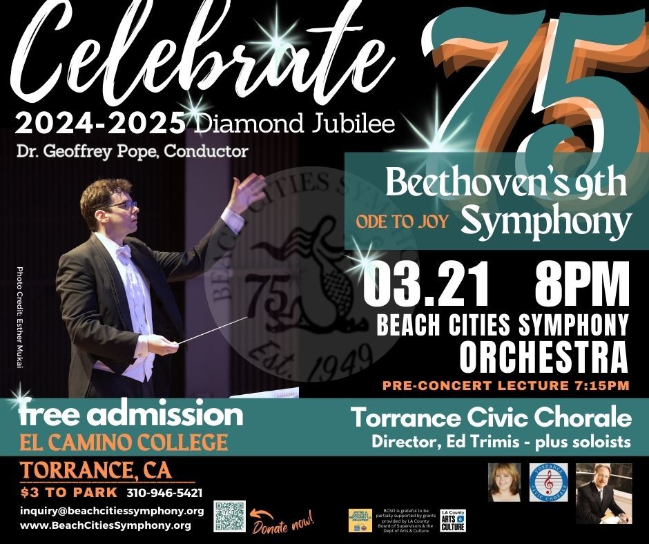 FREE! BCSO Beethoven's 9th Symphony Concert - "Ode to Joy" Feat. Torrance Civic Chorale + Soloists