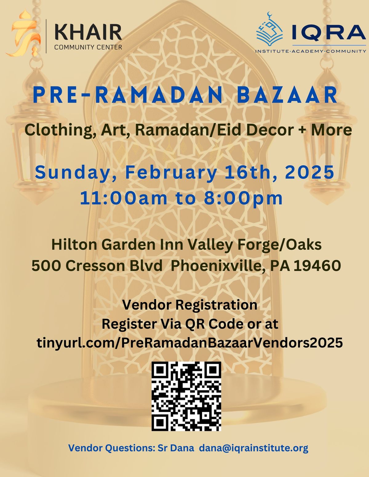 IQRA\/Khair Pre-Ramadan Bazaar 2025