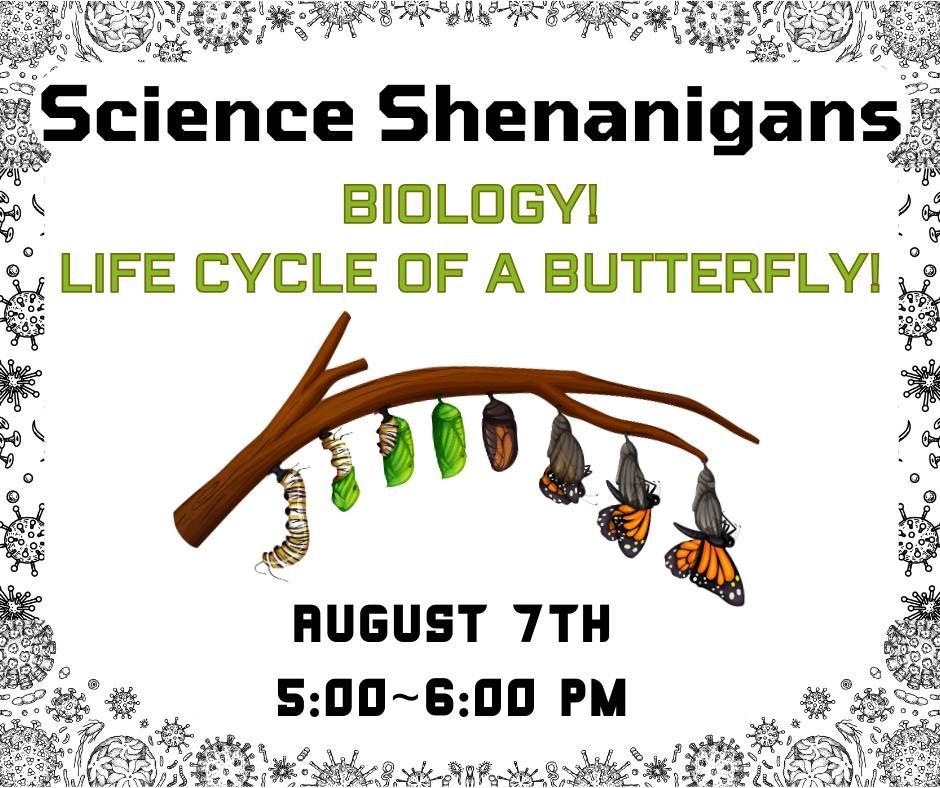 Science Shenanigans - Biology! Life Cycle of a Butterfly!