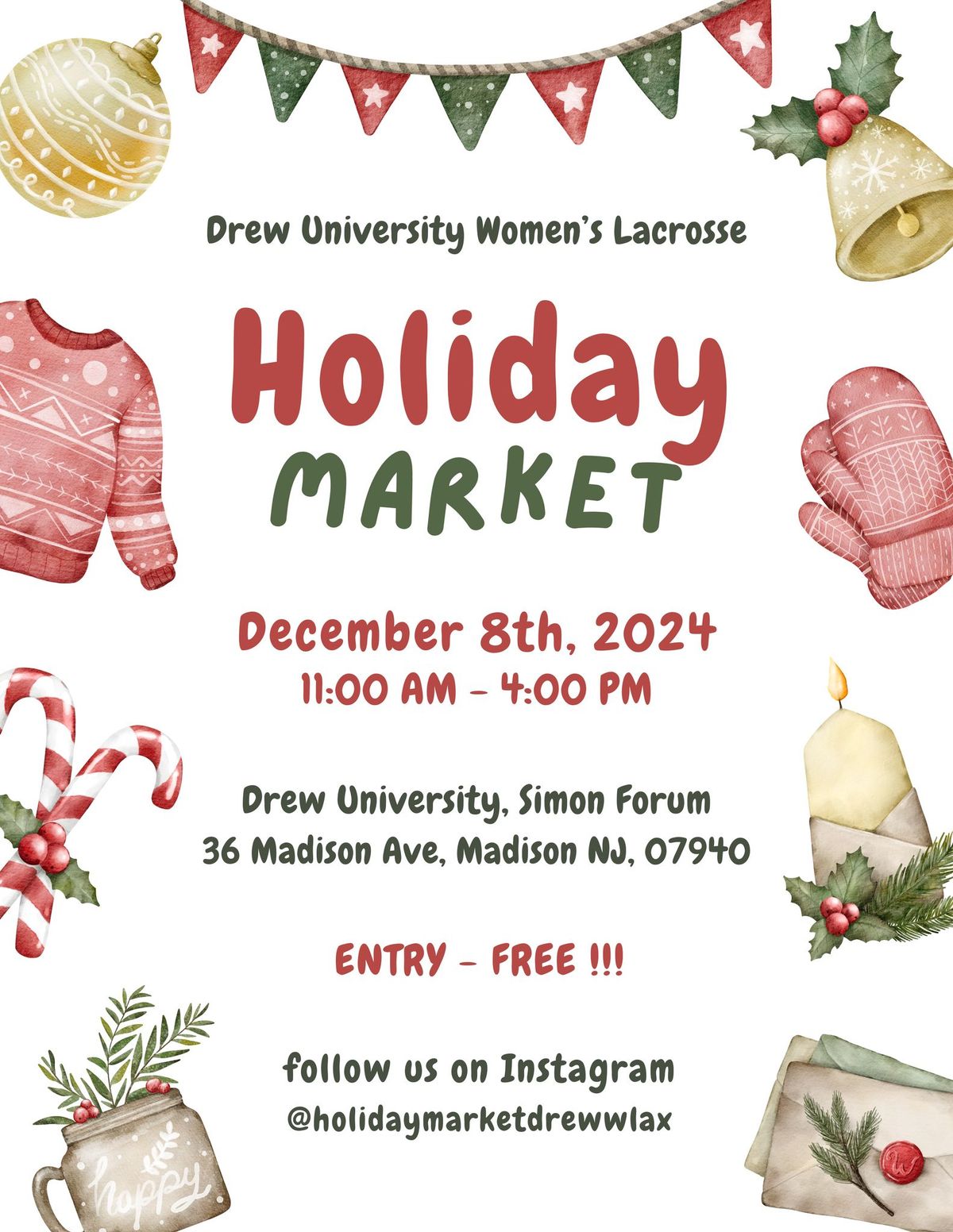 Holiday Market Presented by Drew University Women's Lacrosse