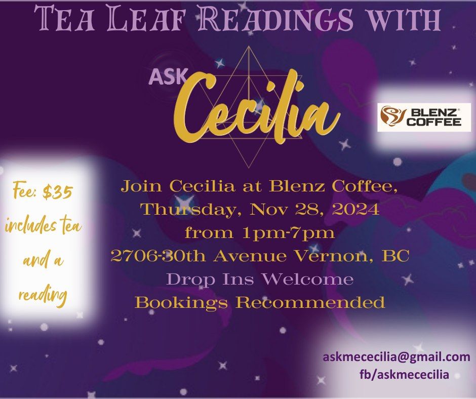 Tea Leaf Reading at Blenz Coffee Vernon, BC Nov 28, 2024