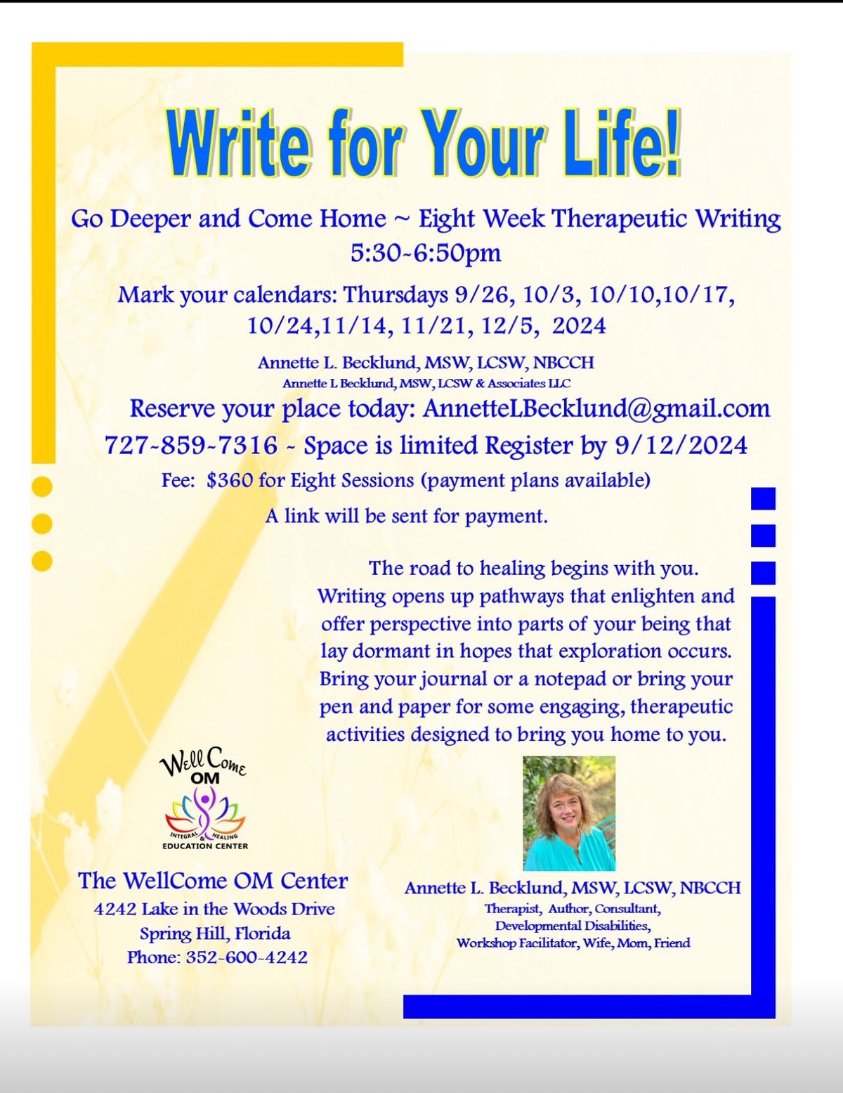 Write for Your Life! Go Deeper & Come Home