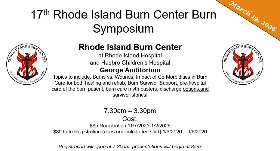 17th Burn Symposium - Rhode Island Burn Center