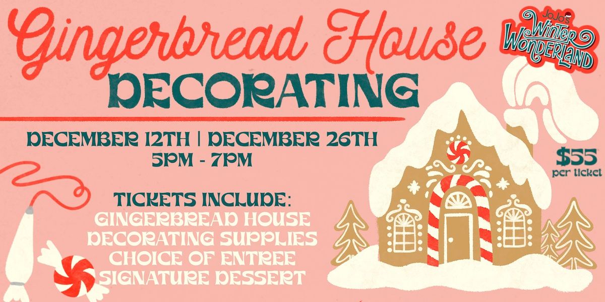 Gingerbread House Decorating Workshop at JoJo's Orlando!