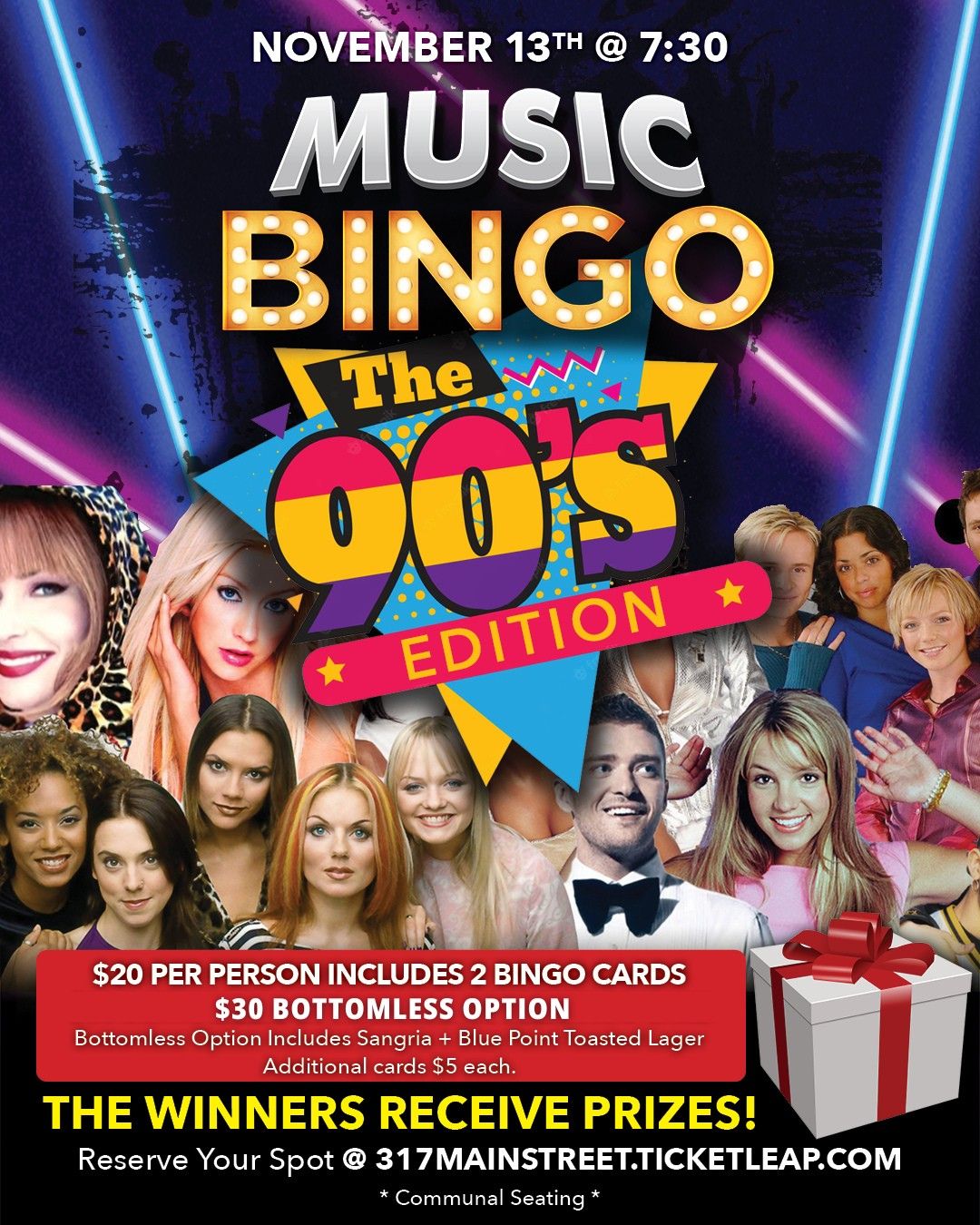 90's Music Bingo at 317!