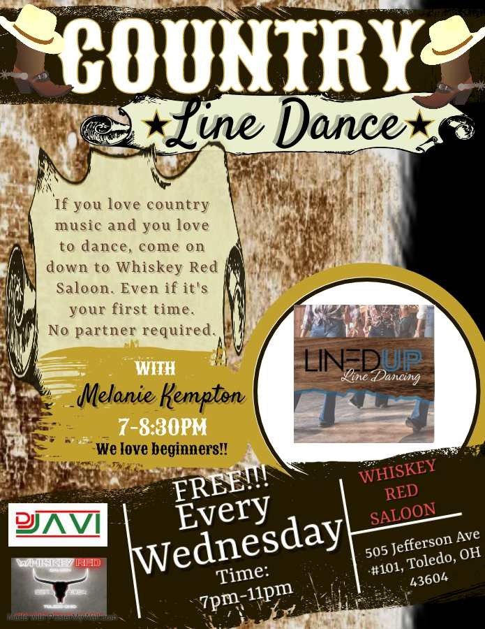 FREE Line Dancing Lessons: Whiskey Red Saloon, Downtown Toledo