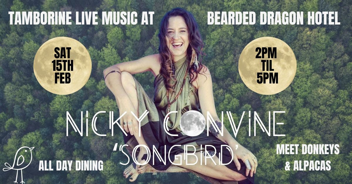 Nicky Convine "Songbird" is LIVE & FREE in Tamborine! Meet Donkeys & Alpacas, Breakfast from 8am!