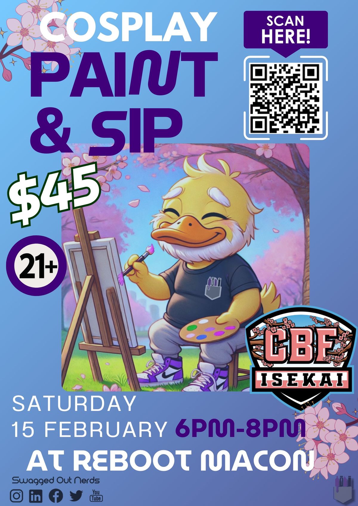 Cosplay Paint & Sip(21 & up) 