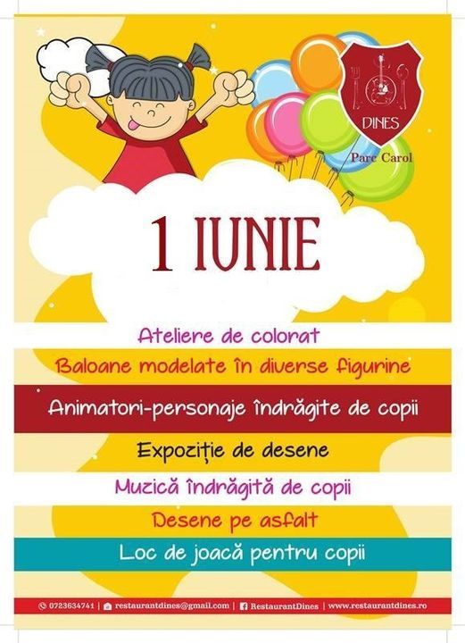 1 Iunie Ziua Internationala A Copiilor Restaurant Dines Parcul Carol Bucharest 1 June 2021