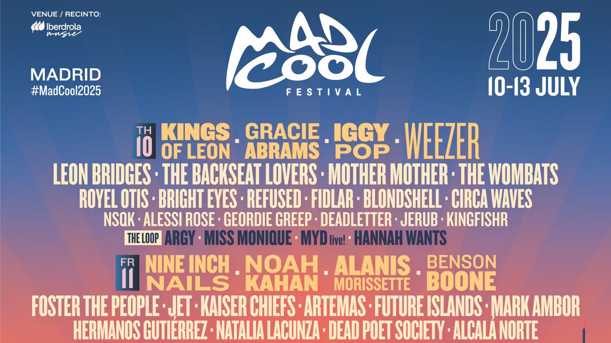 Mad Cool Festival 2025 - Friday - Alanis Morissette, Nine Inch Nails and more Tickets