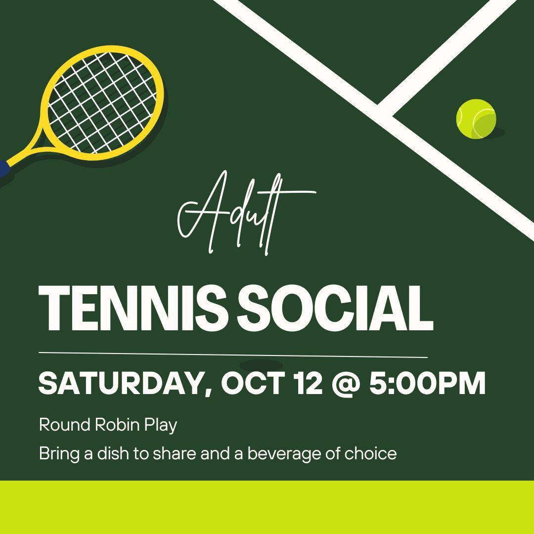 Adult Tennis Social at PCC