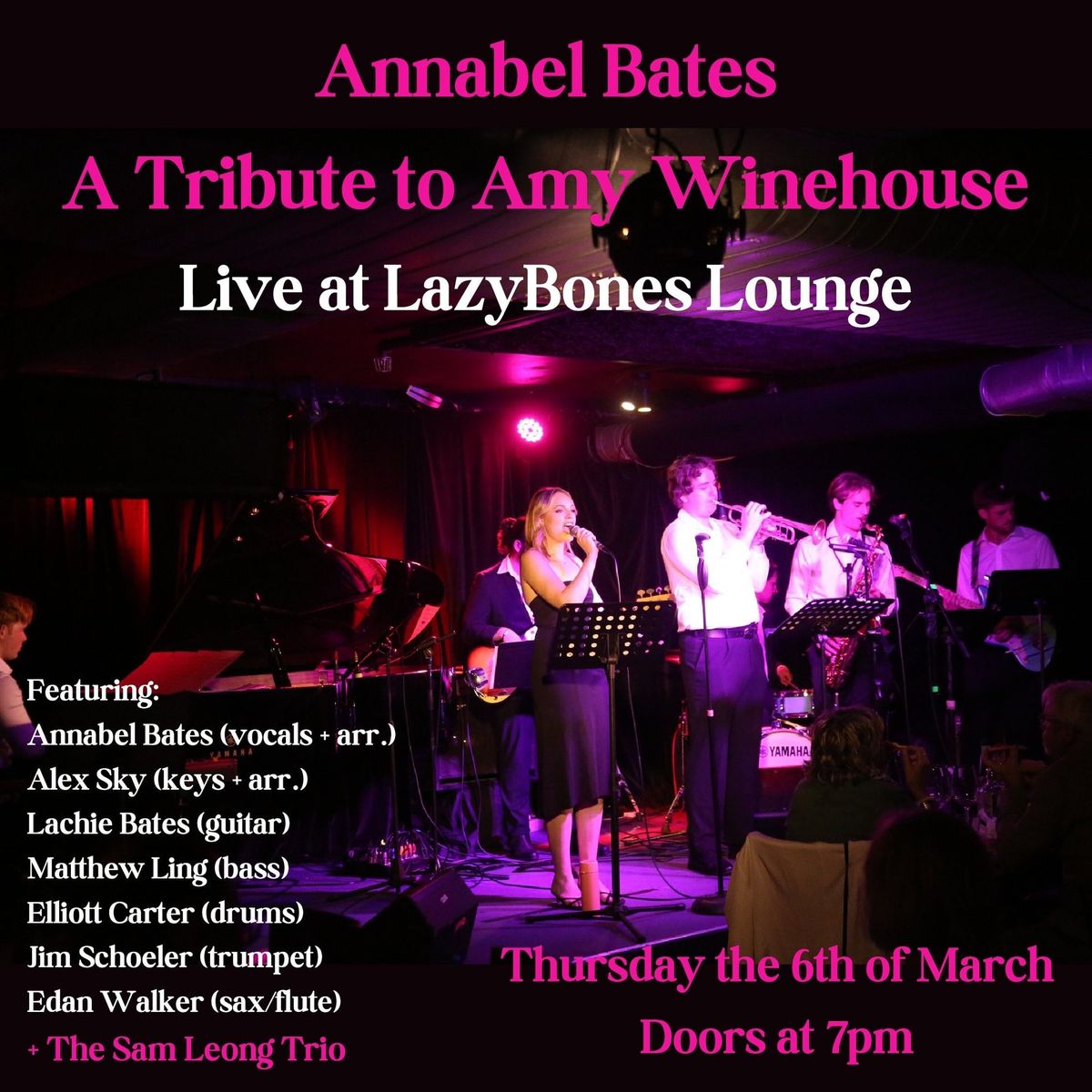 Annabel Bates - A Tribute to Amy Winehouse + The Sam Leong Trio