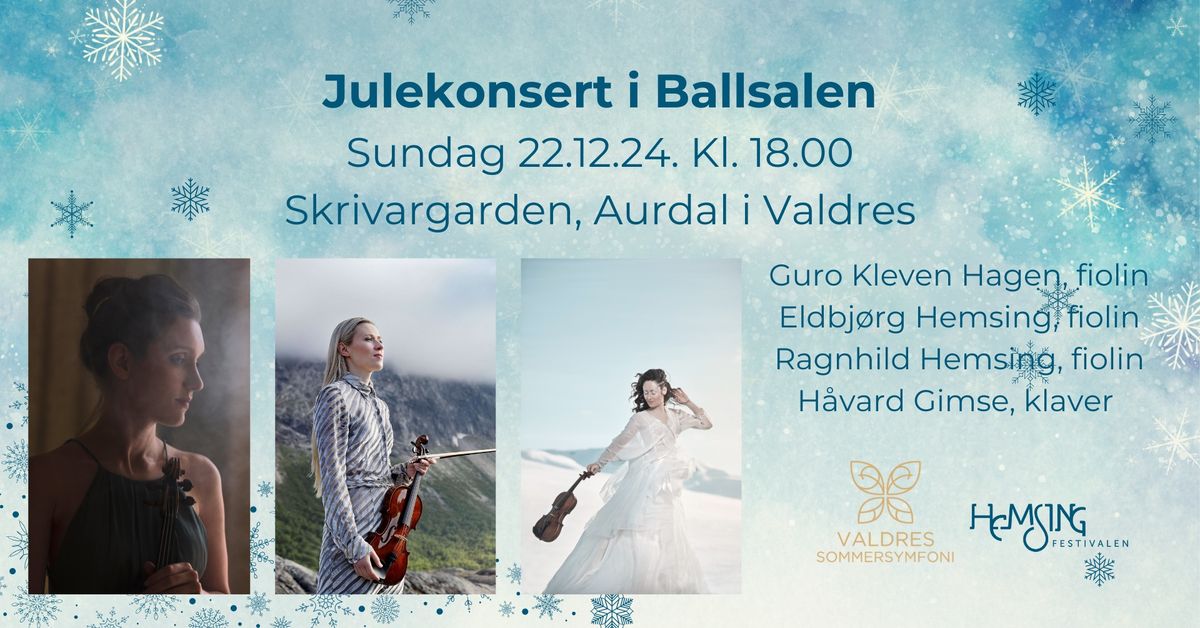 Julekonsert i Ballsalen (utsolgt) Ekstrakonsert kl 20.00