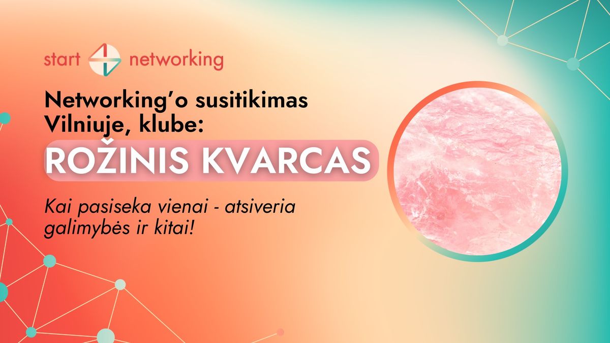 Networking'o susitikimas Vilniuje, klube RO\u017dINIS KVARCAS