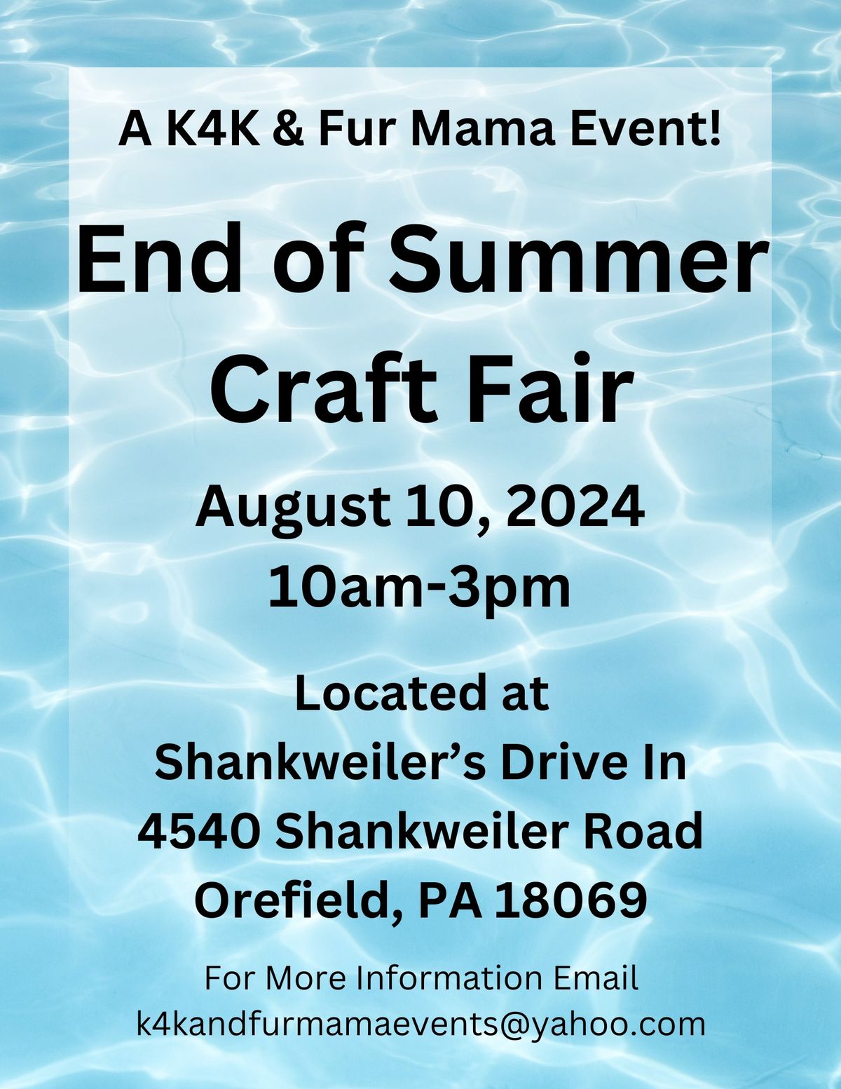 2024 End of Summer Craft Fair