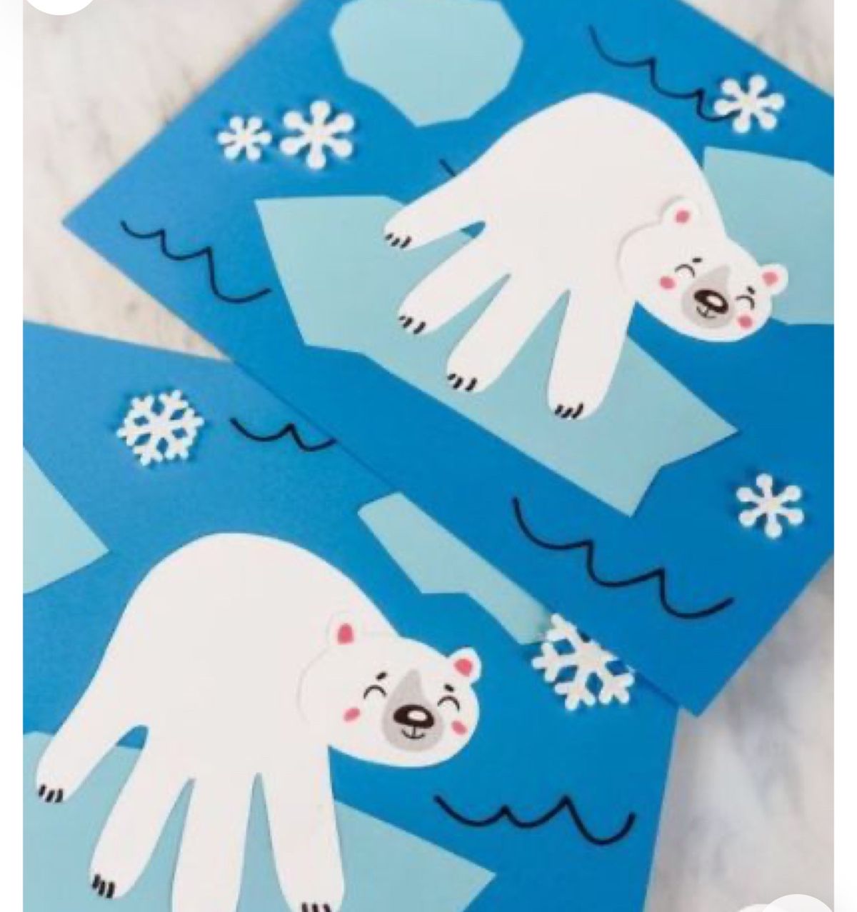 Handprint Polar Bear Craft