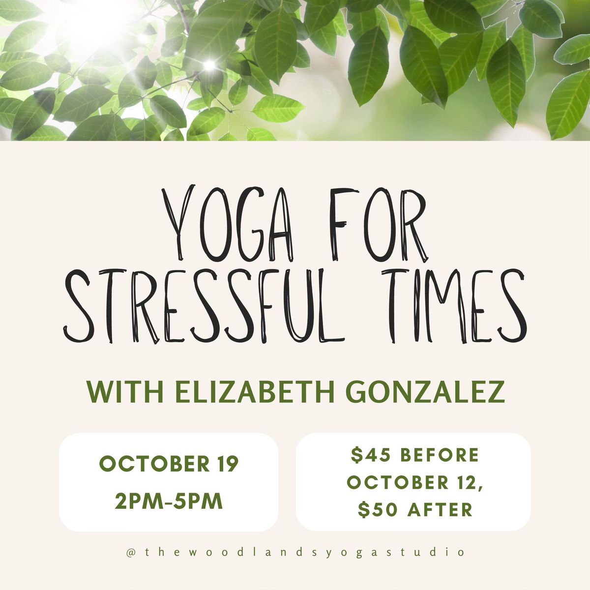 Yoga For Stressful Times with Elizabeth