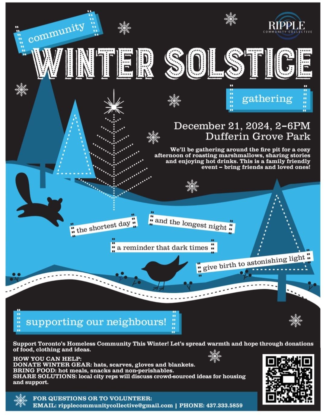 RCC Winter Solstice Gathering: Supporting Our Neighbors in Staying Warm This Season