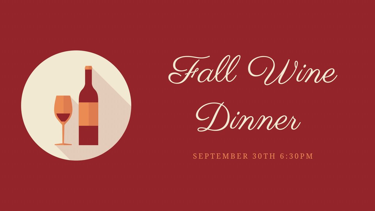 Fall Wine Dinner