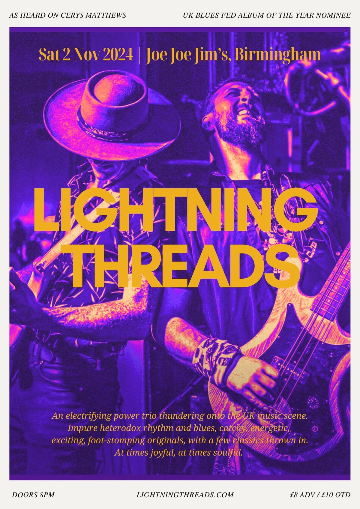 Lightning Threads @ Joe Joe Jim\u2019s, Brum