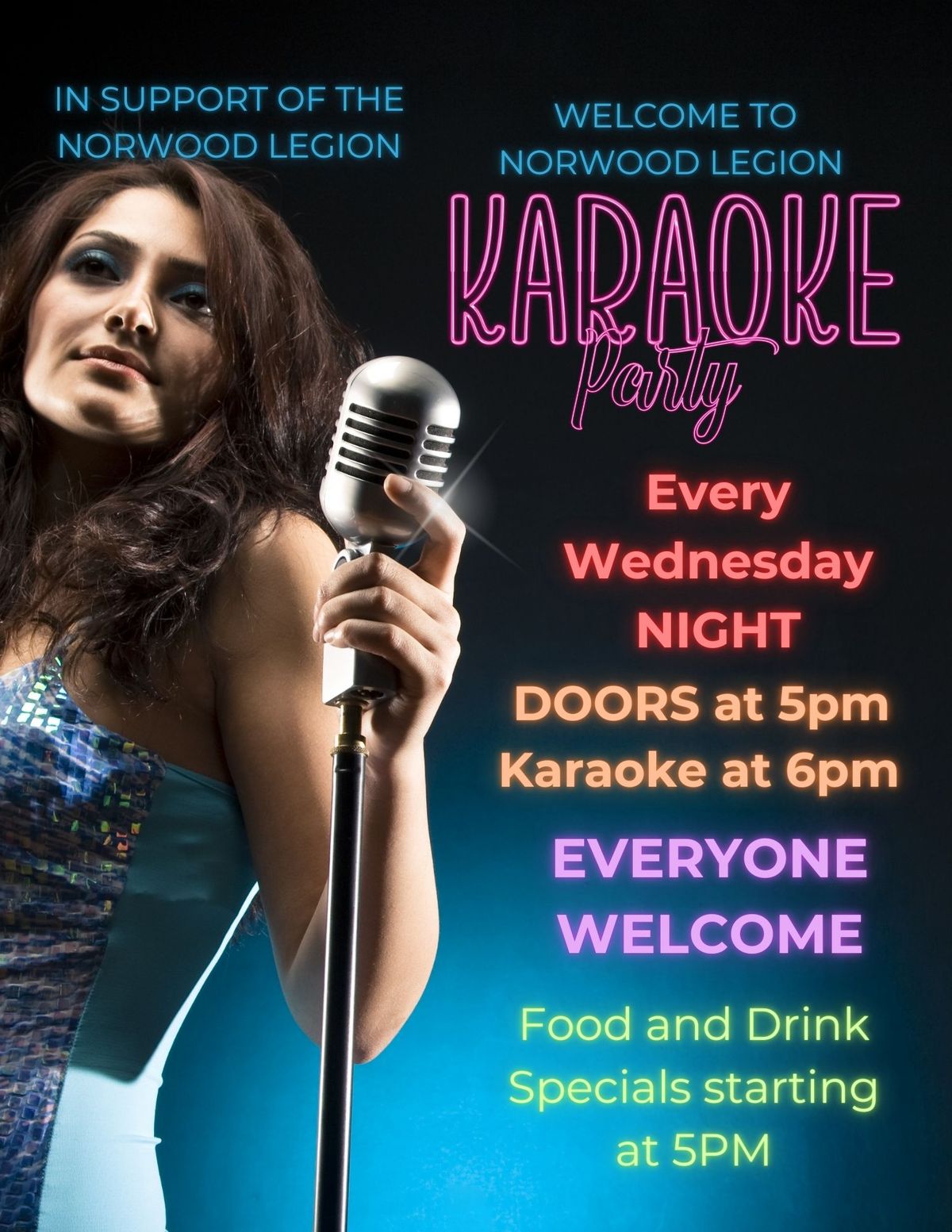 Norwood Legion Present Karaoke Party